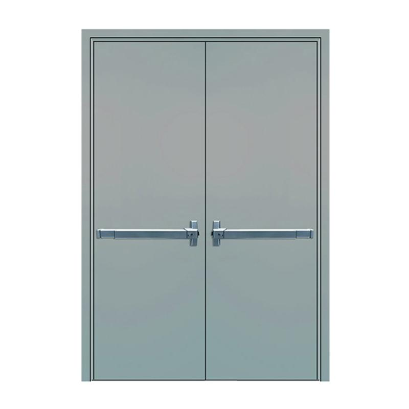 Residential Fire Exit Stair Door Interior Fireproof Steel Doors with Panic Bar Device