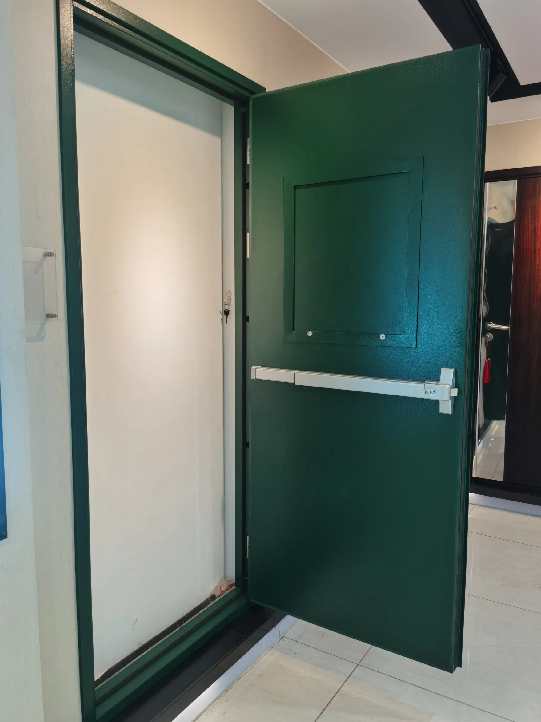 Hospital Emergency Exit Door UL Intertek Listed Metal Acoustic Metal Fire Resistant Steel Fire Rated Hotel Exit Door