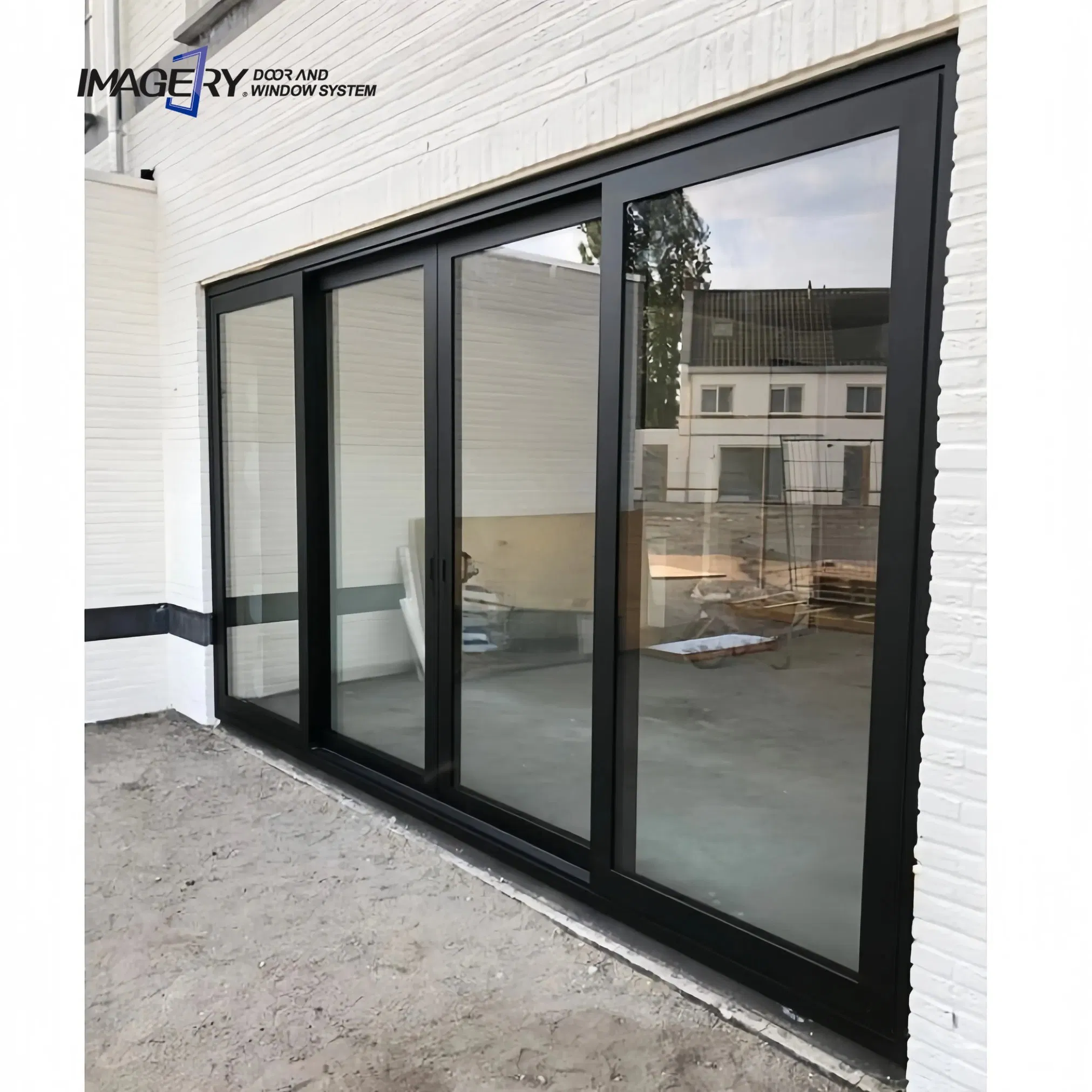 Aluminum Patio Hurricane Resistant Glass Doors Patio Windproof Waterproof Sliding Doors Exterior