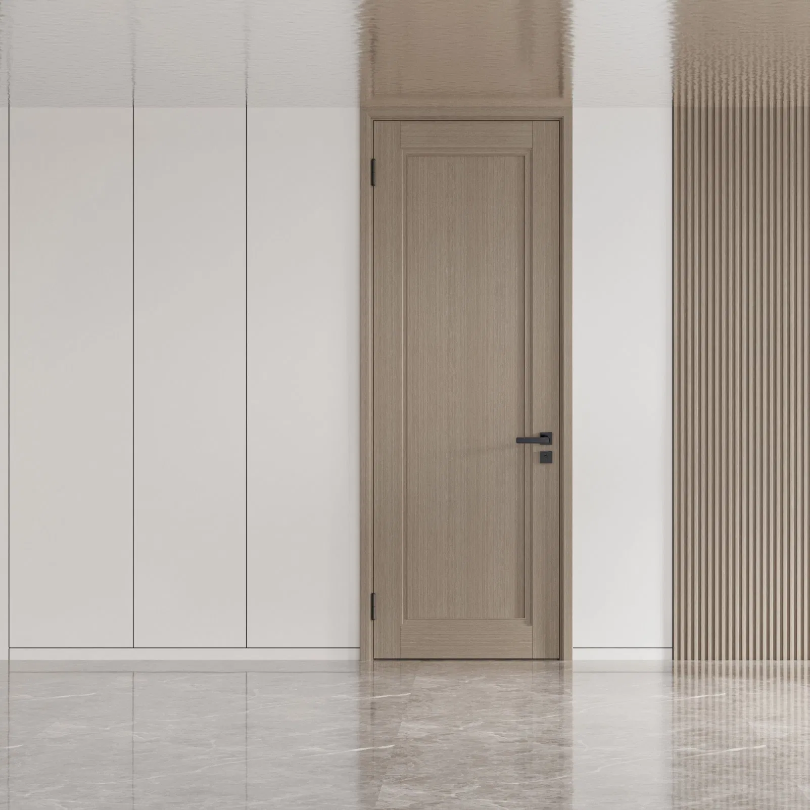 China Best Price MDF PVC Wood Security Bedroom Bathroom Solid Fire Rated WPC Plain House HDF Wooden Interior Door