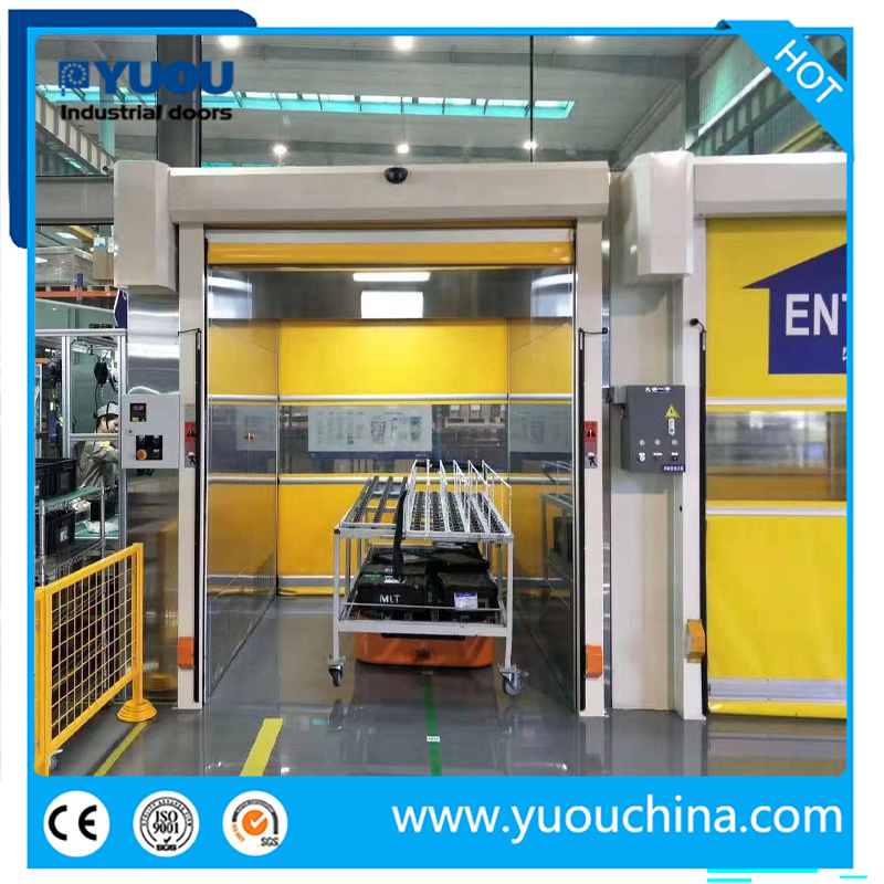 Automatic Advanced Servo Industrial Interior Vinyl PVC Fabric Plastic Soft Curtain Rapid Quick Rolling Shutter Fast Action Roll up Security High Speed Door