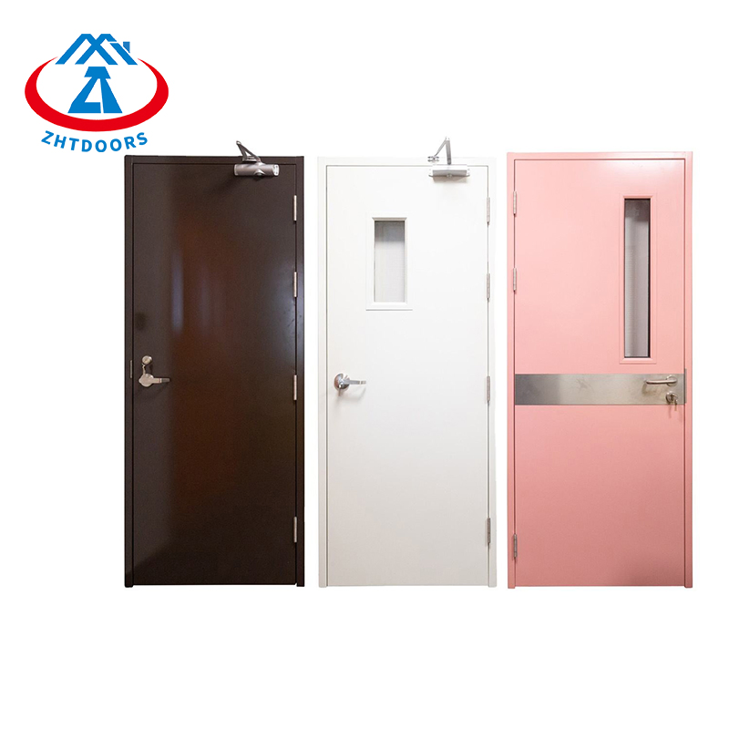 UL Certificated Zhtdoors Professional Design Quality Guaranteed Fire Exit Rated Door Steel Manufacturing Fire Door with Acoustic