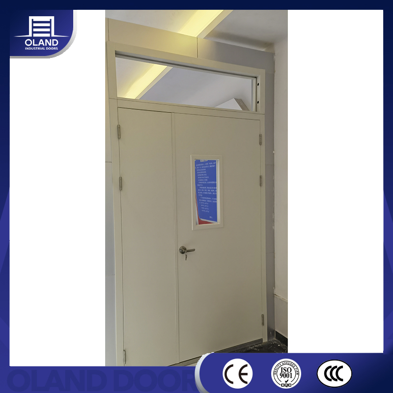 Wholesale Factory Modern Style Double Leaf Safety Emergency Exit Metal Door Fire Rated Steel Door for Exit/Entrance