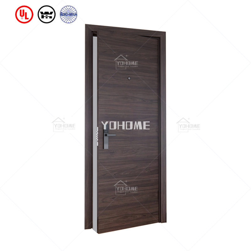 American Standard Walnut Wood Flush Interior Doors Acoustic Soundproof Fire Rated Hotel Door