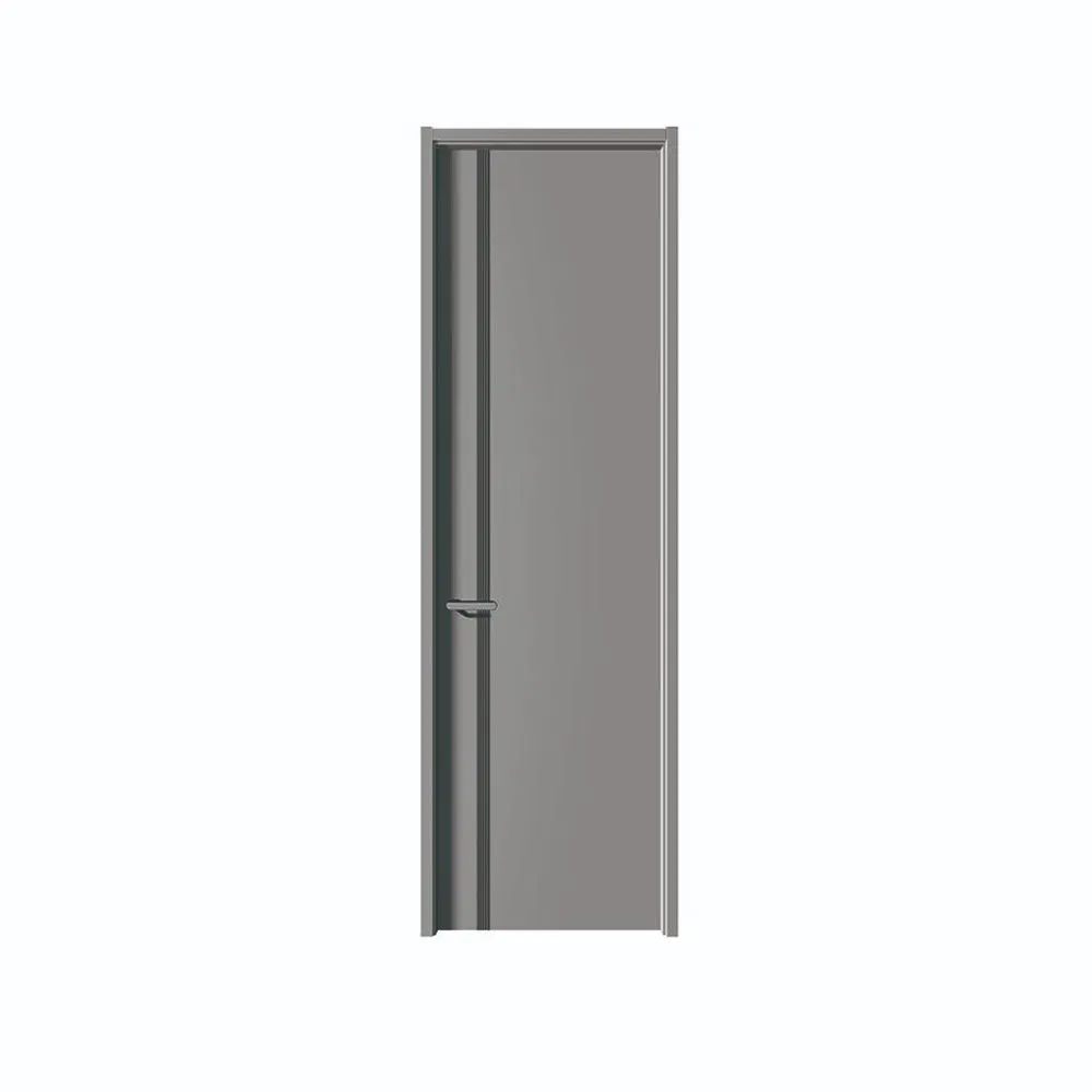 Modern White MDF Wooden Interior Room Door Minimalist Invisible Design with Aluminum Hidden Frame System for Bedroom or Villa
