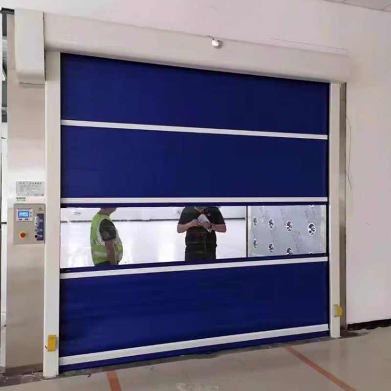 Industrial Automatic PVC Fabric High Speed Performance Fast Acting Rapid Rise Rolling Overhead Quick Roll up or Roller Shutter Door