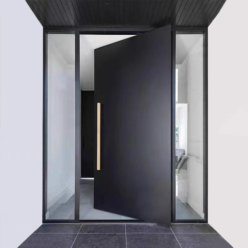 Contemporary Solid Wood Entry Main Entrance Wooden Doors Front Doors for Houses Modern Exterior Main Pivot Door Steel Doors, Fire Doors, Security Doors