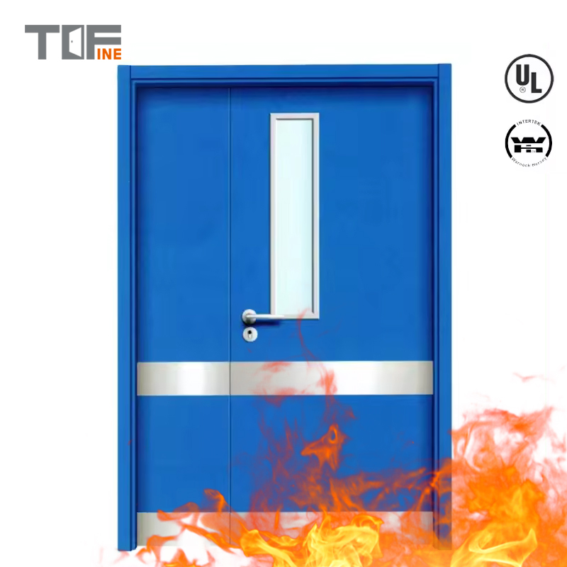 Security Emergency Exit Fire Rated Door Waterproof Metal Interior Steel Door