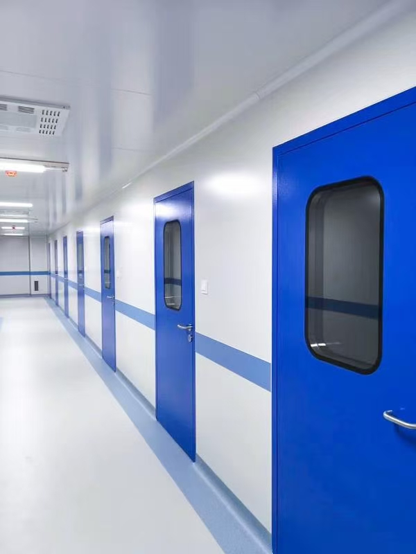 304 Kick Plate Metal Steel Cleanroom Door for ISO Cleanroom Hospital Lab and Pharmaceutical Clean Room