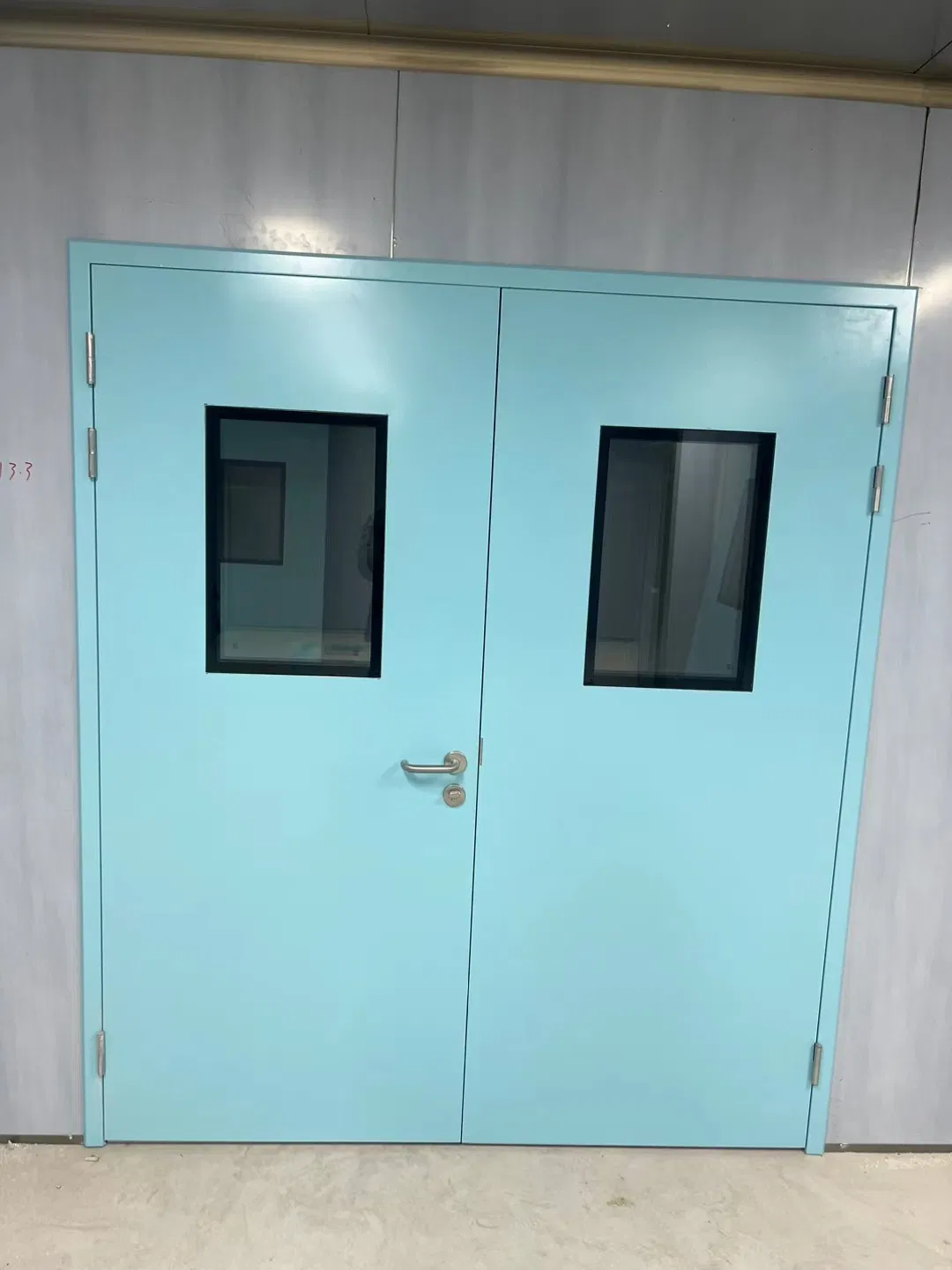 304 Kick Plate Metal Steel Cleanroom Door for ISO Cleanroom Hospital Lab and Pharmaceutical Clean Room