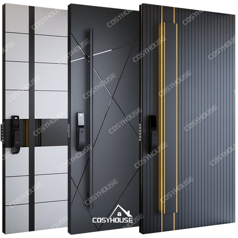 Energy-Efficient Luxury Cast Aluminum Entry Door with Fireproof and Hurricane-Resistant Features