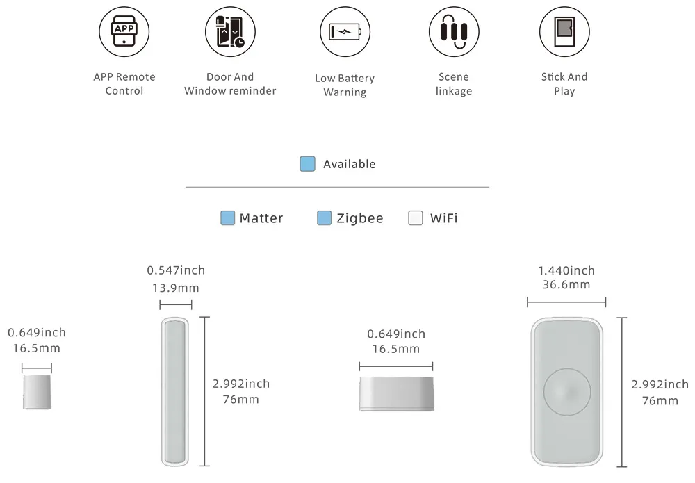 Smart Zigbee Door Window Contact Sensor