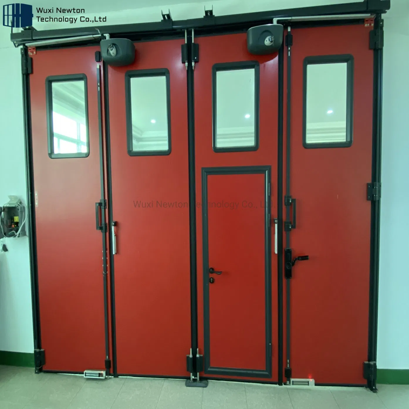 Folding Sliding Fire Rated Steel Aluminum Safe Workshop Industrial Folding Door