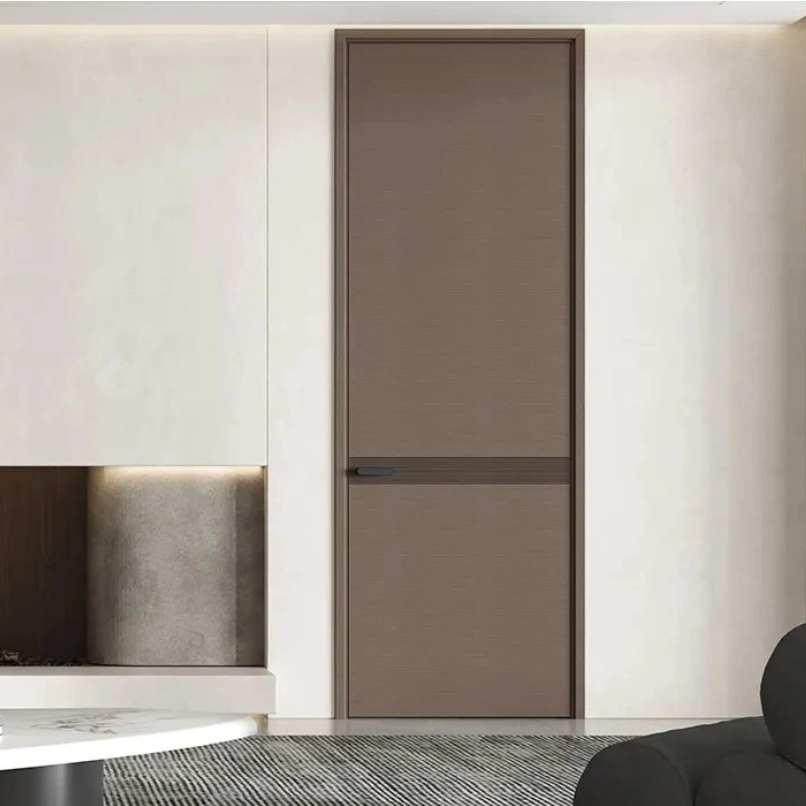 Ultra-Narrow Frame Hidden Door Interior HDF Door House Invisible Door