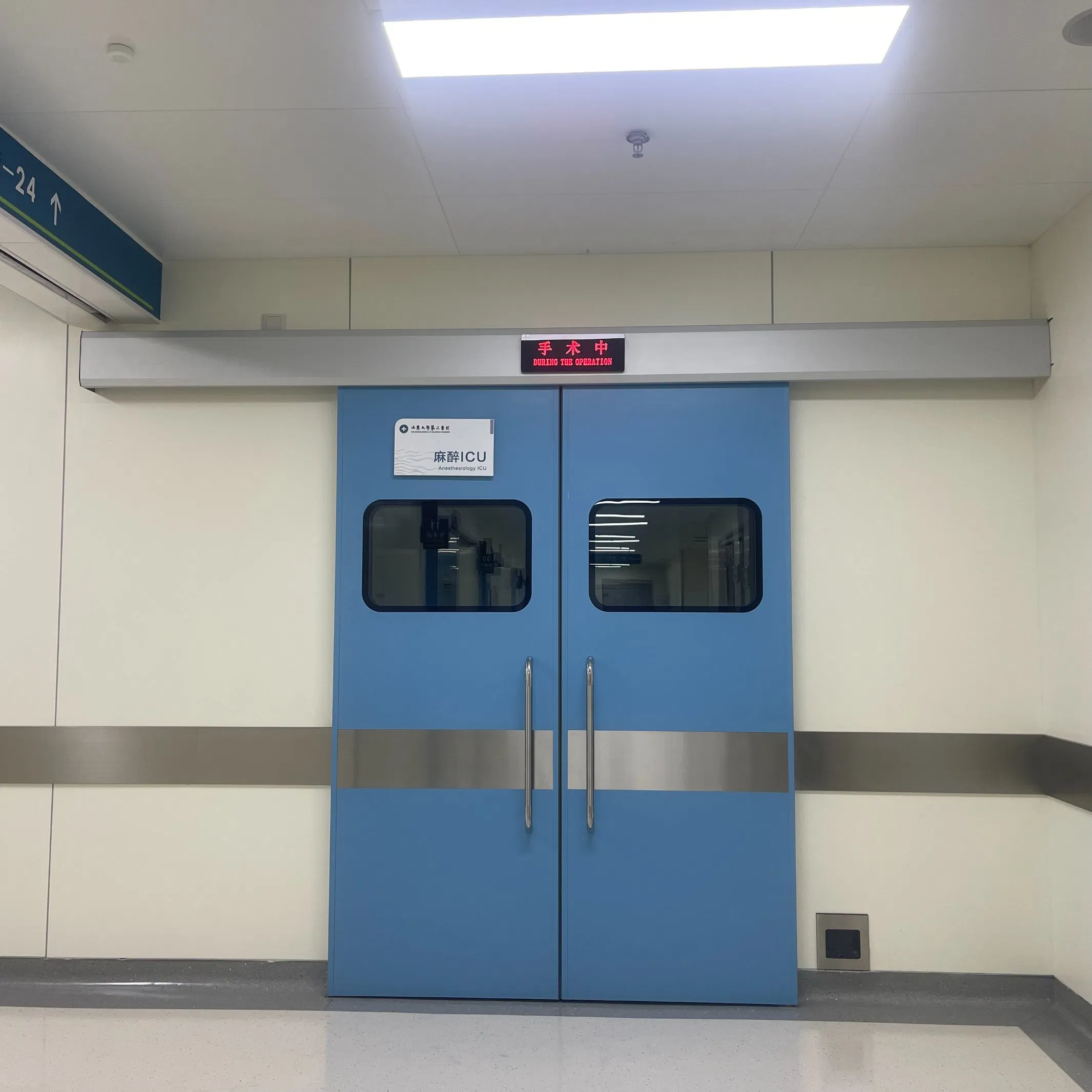 Radiology Lead-Lined Automatic Door for CT/MRI Rooms with Radiation Shielding &amp; Emergency Breakout