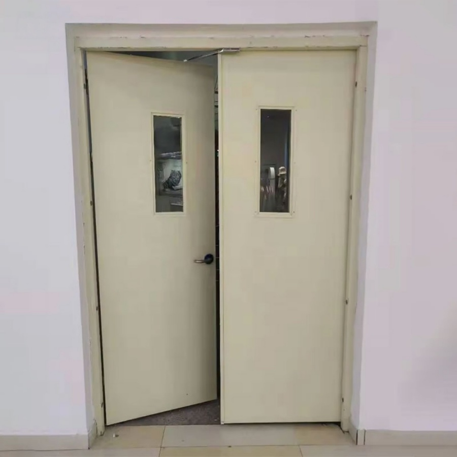 Intumescent Sealed Steel Fire Rated Doors Smoke Control Function Critical for Hospital &amp; School Projects