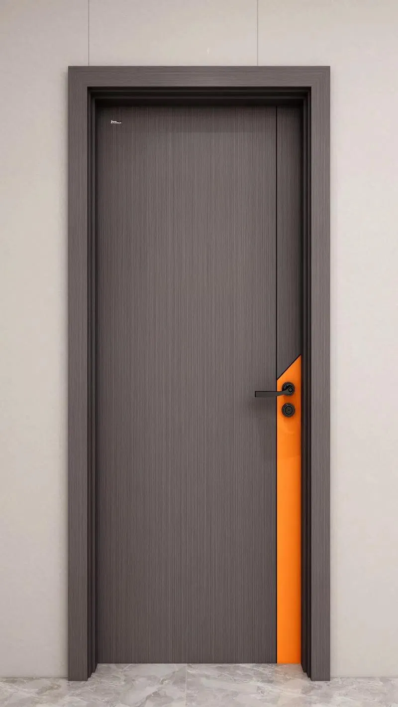 Wooden White Manufacturer Exterior Emergency Exit Fire MDF/HDF Wood Door