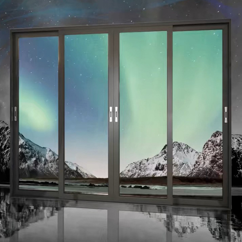 Modern Home Apartment Customized Impact Resistant Hurricane Metal Aluminum Sliding Glass Door