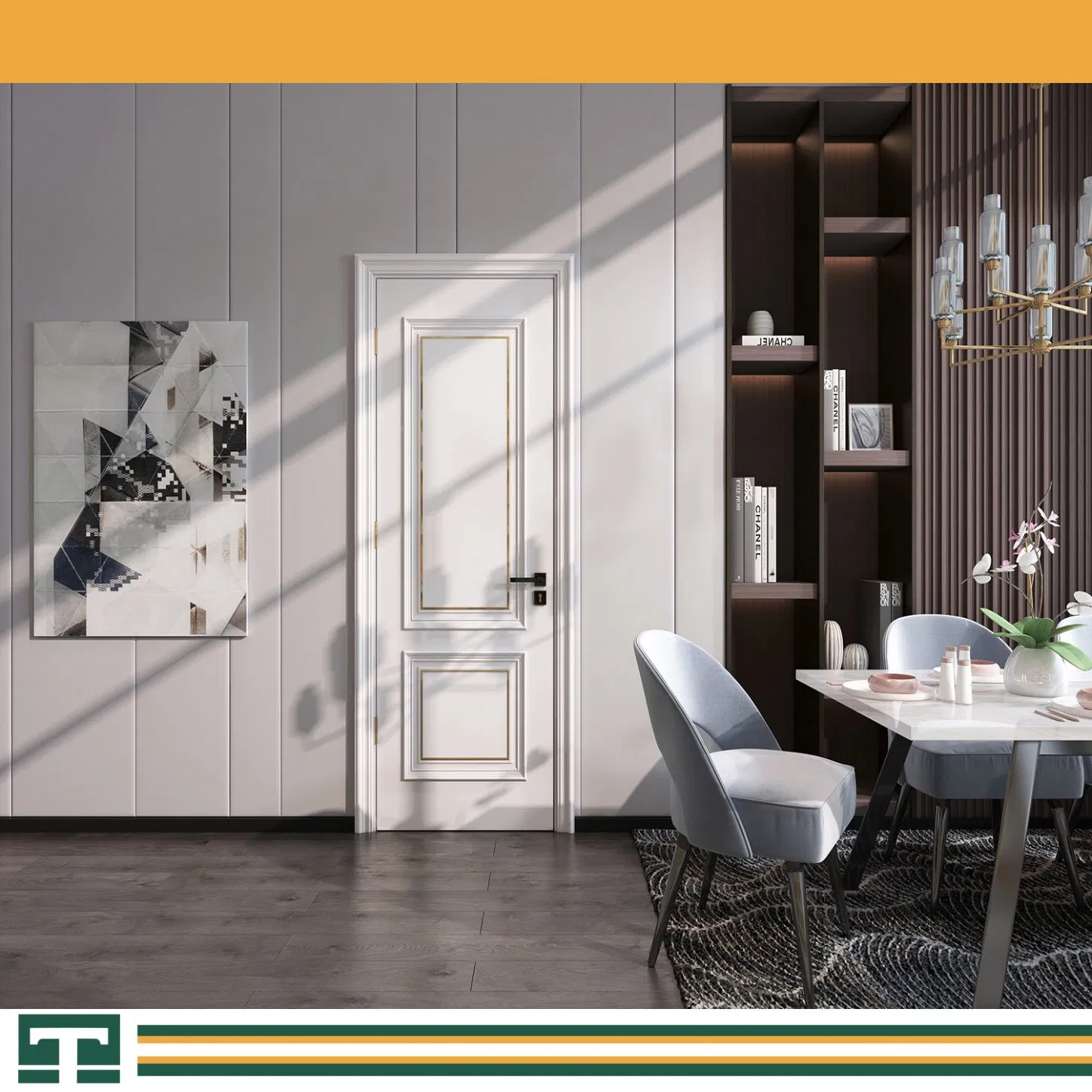 Factory High Quality Acoustic Entry Wooden Fire Rated Door Interior Solid Wood Door for Hotel, Hospital, School, Apartment