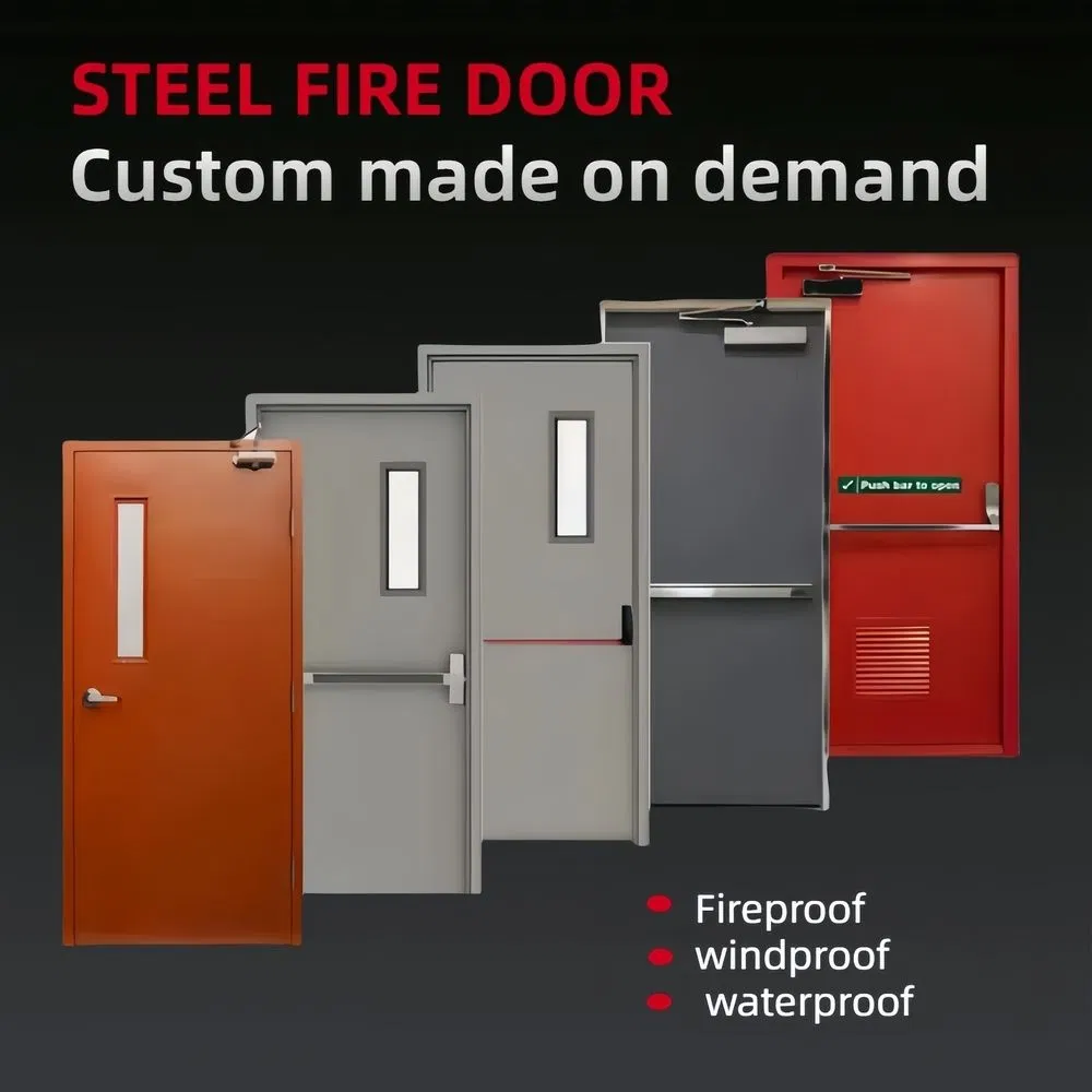 Residential Project Used Smoke Control Fire Rated Metal Doors with UL/En Certified