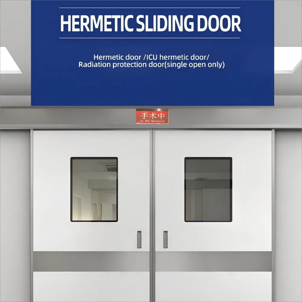 Turtech Automatic Sliding/Swing Clean Room Hospital Door X-ray Hermetic Airtight Door Laboratory Fireproof Door Fire Door