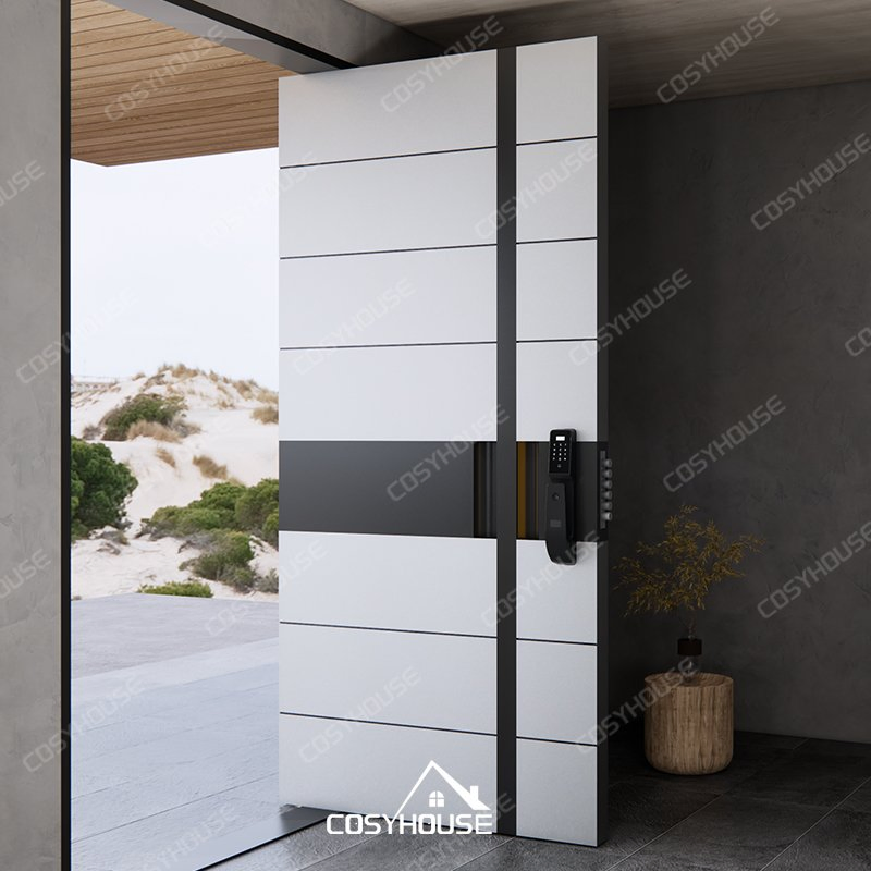 Energy-Efficient Luxury Cast Aluminum Entry Door with Fireproof and Hurricane-Resistant Features