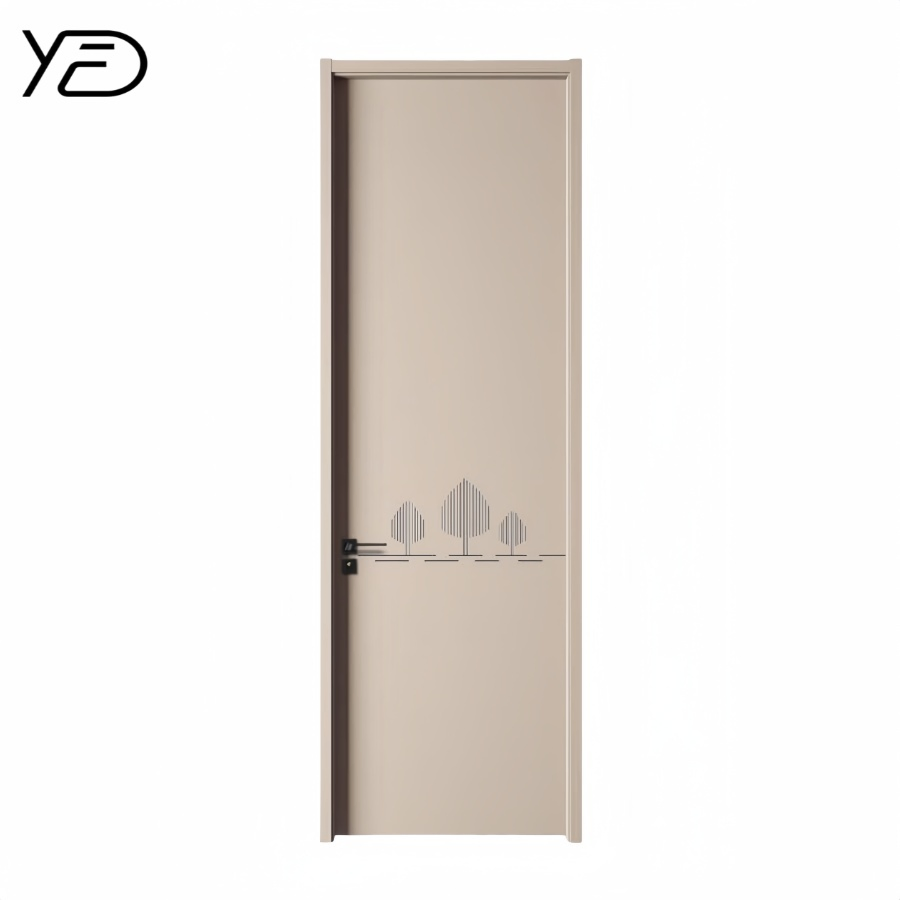 Europe British Standard Wooden Fire-Rated Door with Vision Panel Push Fire Core Exit Emergency Door