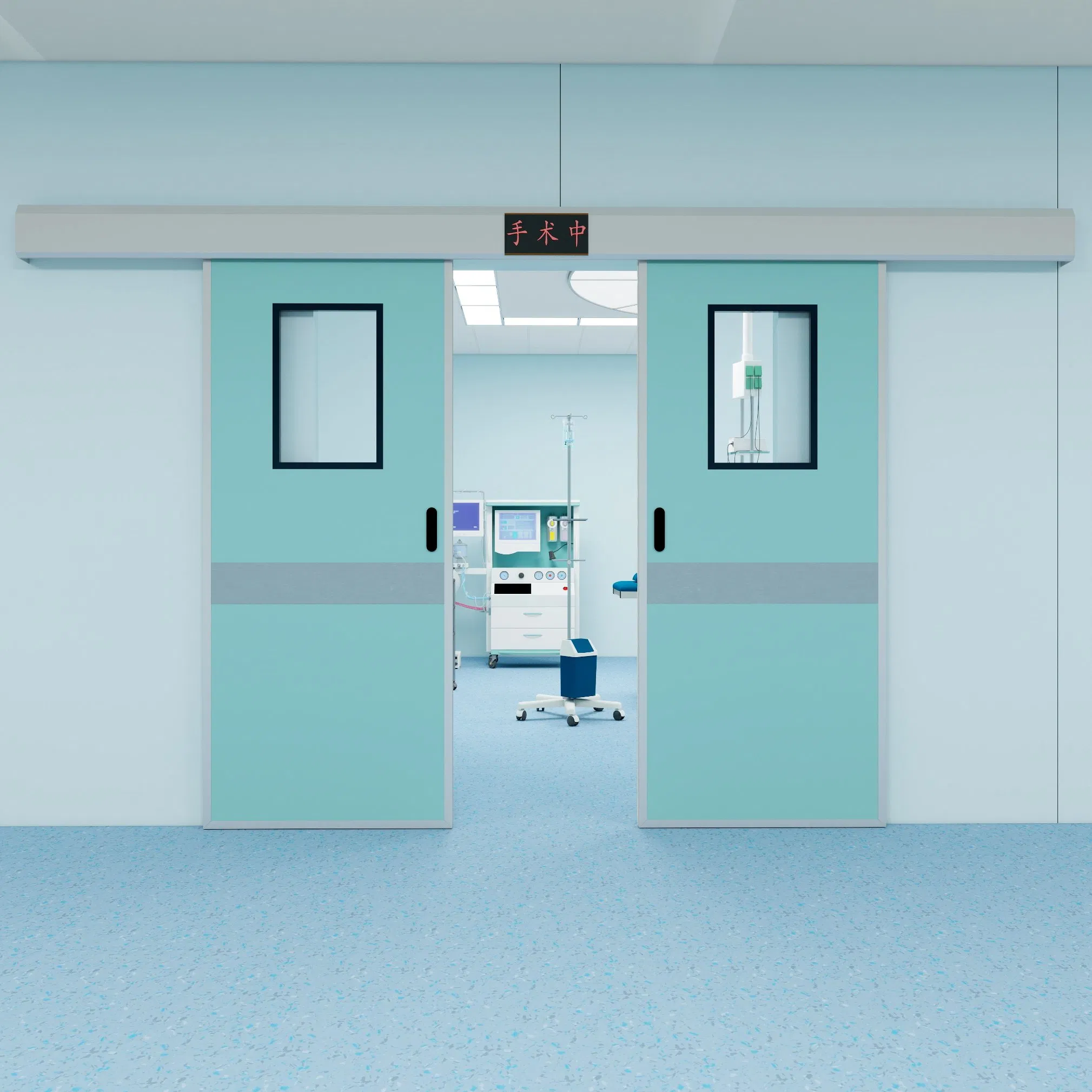 Radiology Lead-Lined Automatic Door for CT/MRI Rooms with Radiation Shielding &amp; Emergency Breakout
