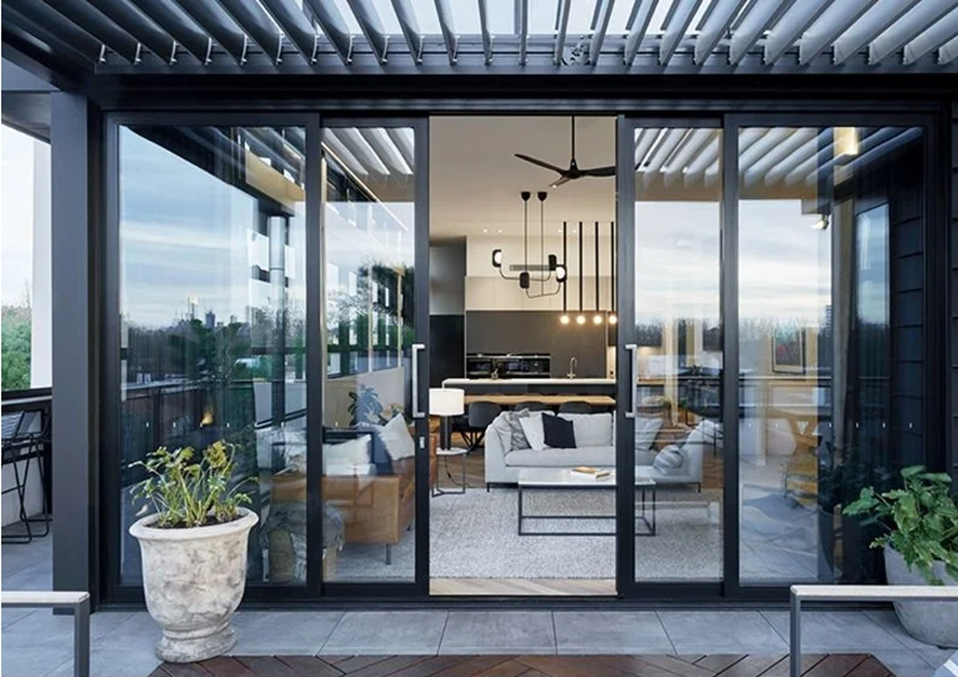 Baiyiyuan Factory Modern Home Apartment Customized Impact Resistant Hurricane Metal Aluminum Sliding Glass Door