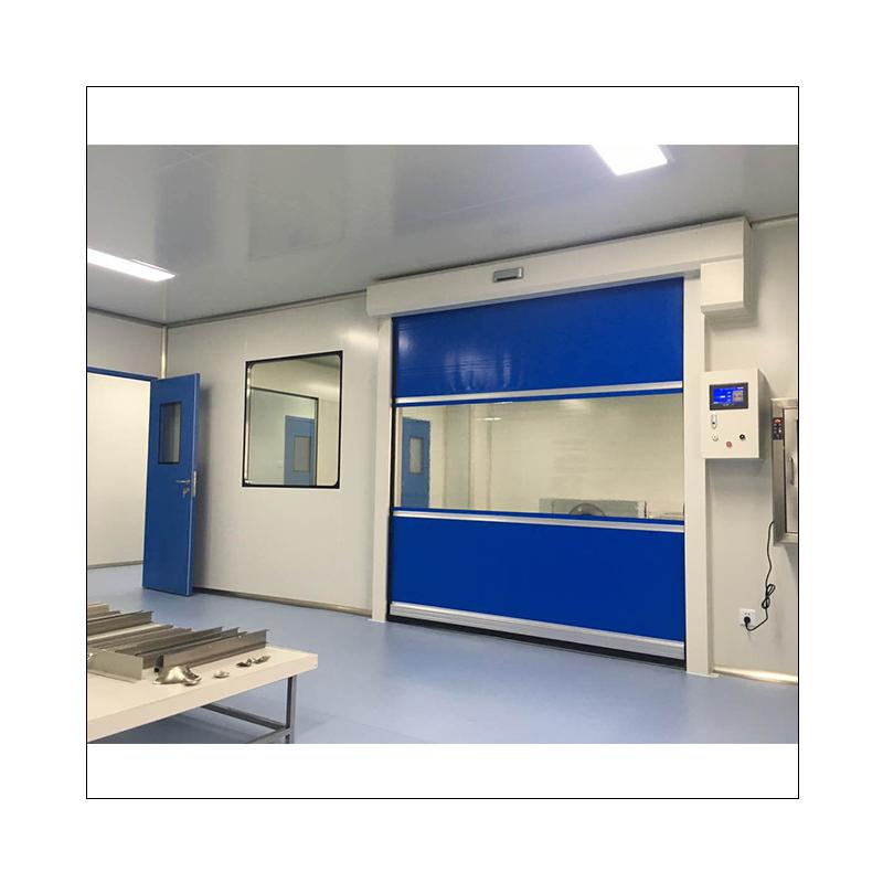 China Supplier Automatic Dust-Proof Warehouse Control Panel Roll up PVC High Speed Door