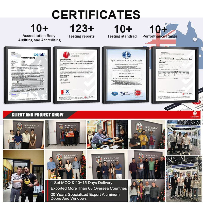 Modern Hurricane-Resistant Aluminum Glass Sliding Door with Thermal Break for Exterior