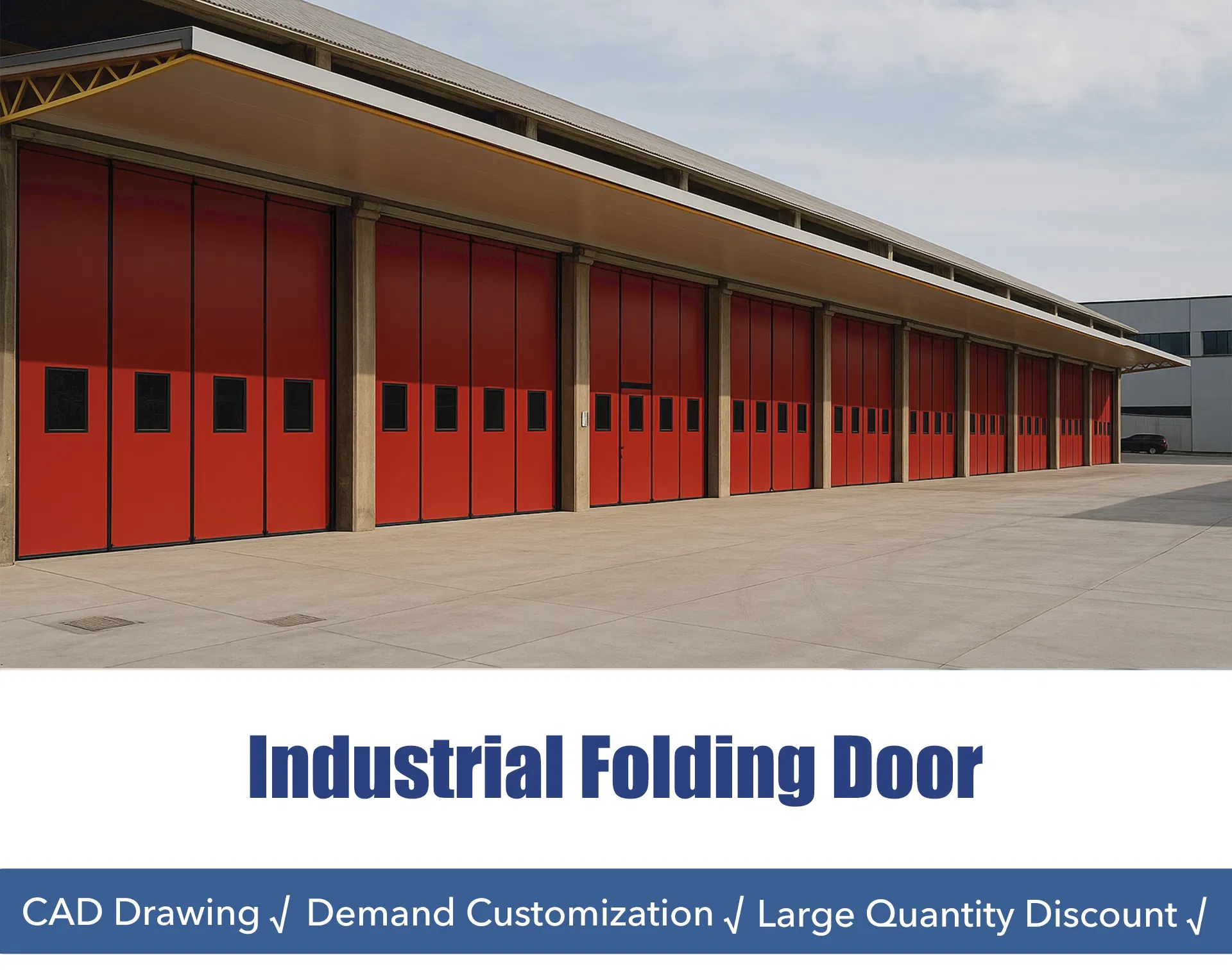 Industrial folding door