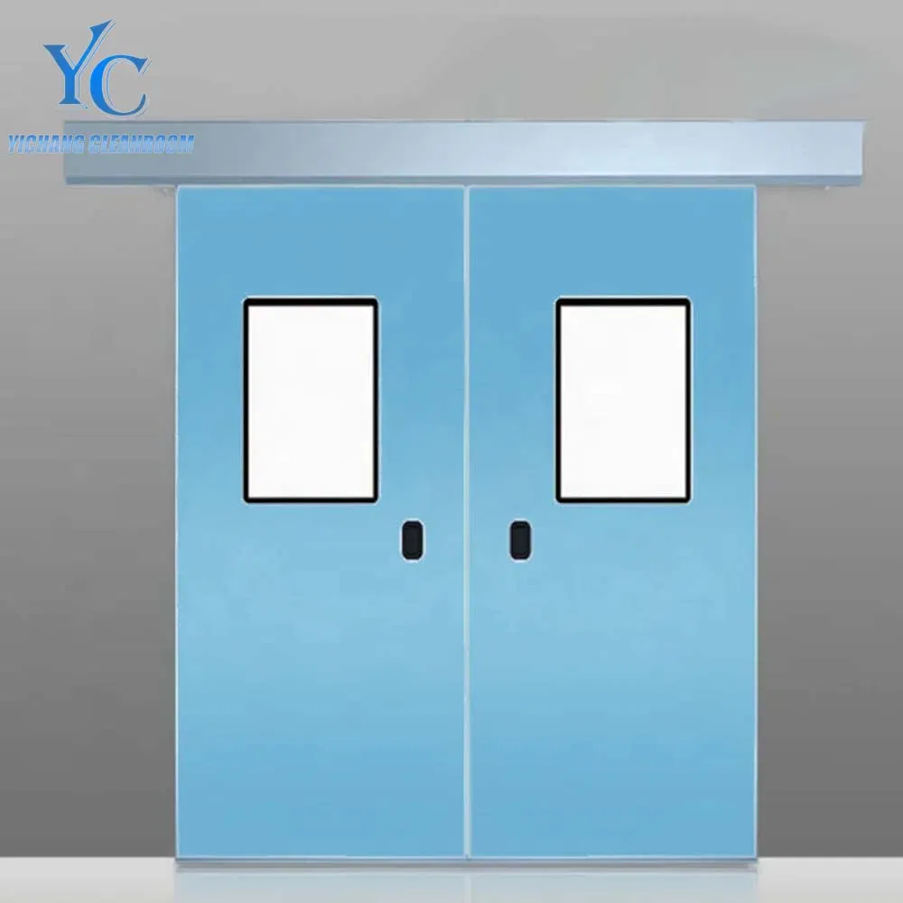 Premium Cleanroom Automatic Sliding Door with Secure Locking Mechanism