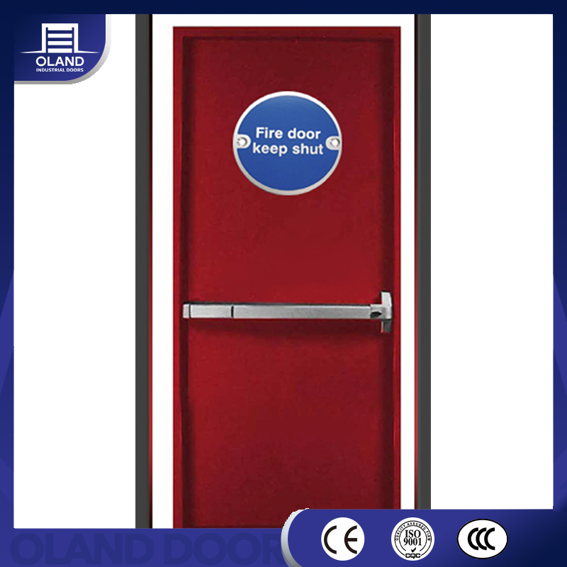 Wholesale Factory Modern Style Double Leaf Safety Emergency Exit Metal Door Fire Rated Steel Door for Exit/Entrance