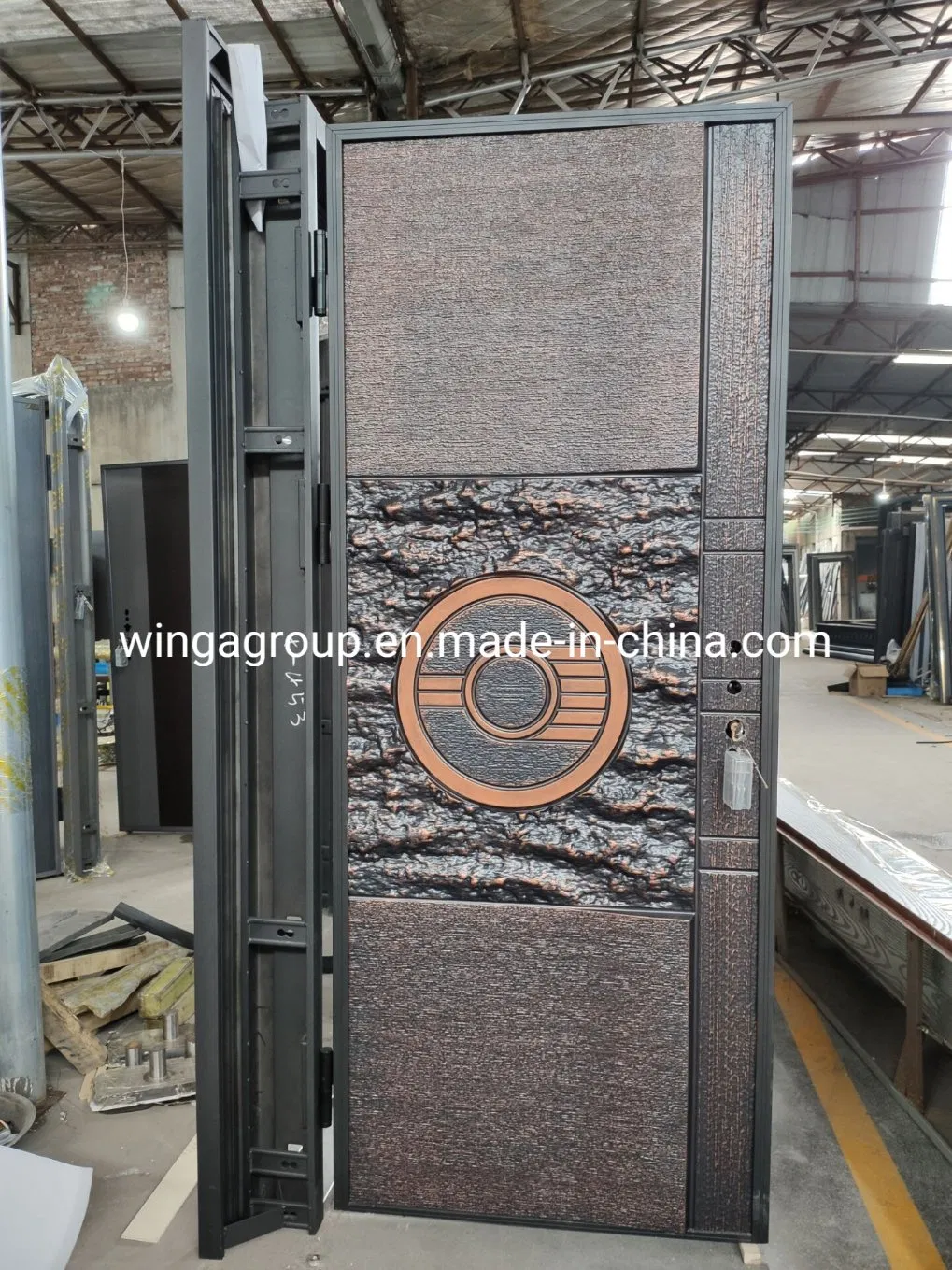 Single Africa Blast Resistant Security Steel Metal Door Wg-Fs-04