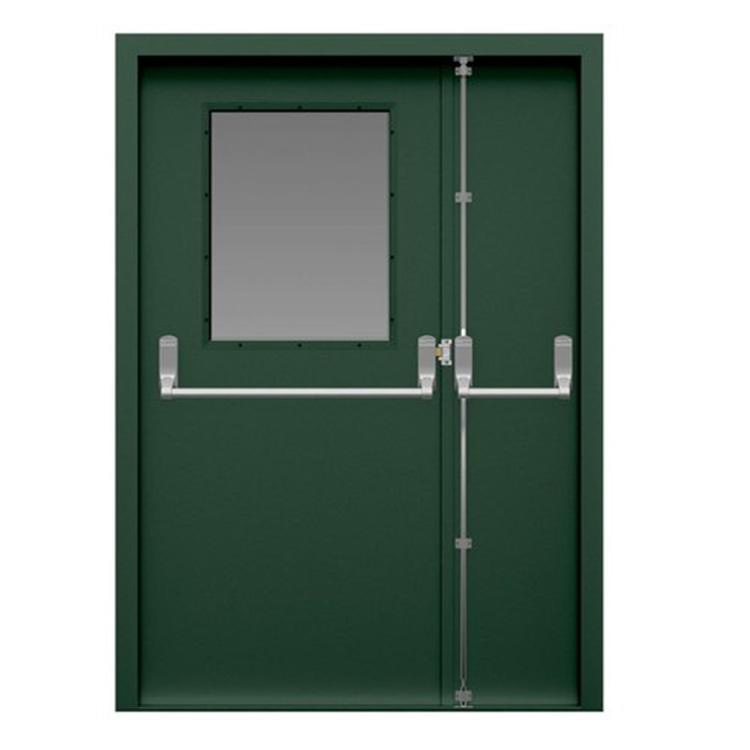 Residential Fire Exit Stair Door Interior Fireproof Steel Doors with Panic Bar Device