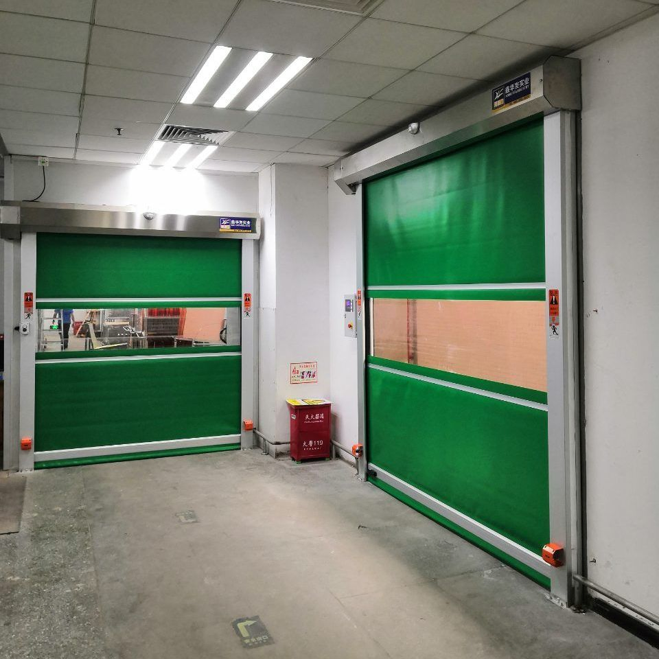 Durable Industrial PVC High Speed Rolling Shutter Doors for Warehouses