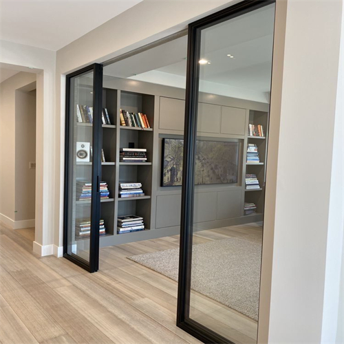 Factory Price Slim Frame Hidden Aluminium Glass Pocket Sliding Door