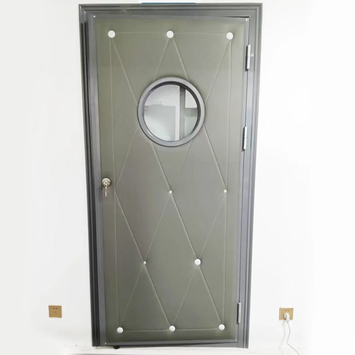 Fire-Rated Acoustic Door Circular Vision Panel Soundproof Fire Protection