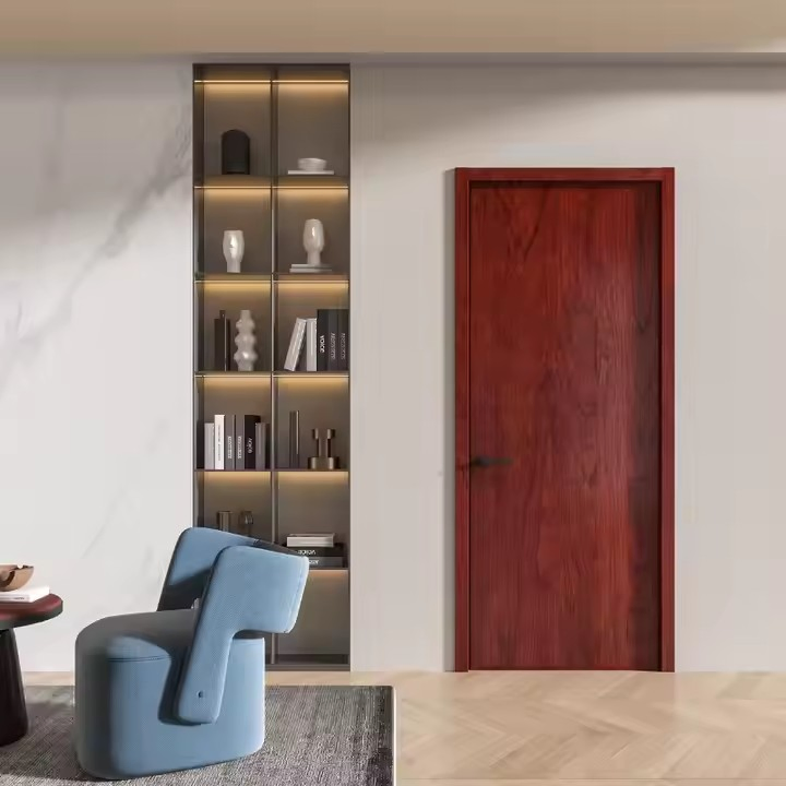 Bestselling Modern White Solid Wood Composite Interior Door - Pre-Finished Acoustic Rated for Hotel Bedrooms