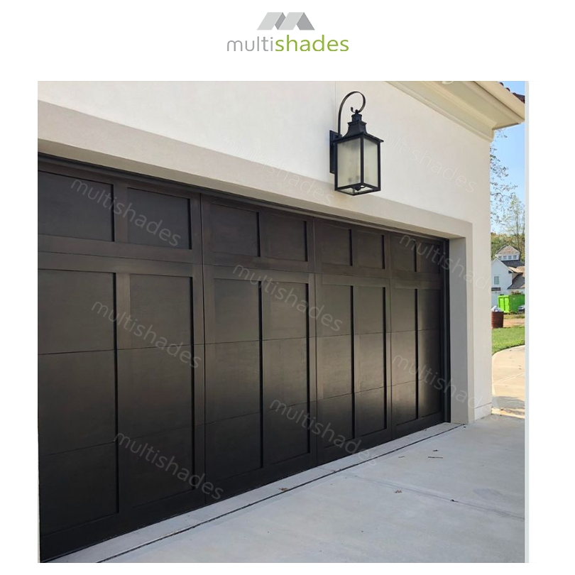 Multishades Folding Hurricane Resistant Aluminum Garage Door Smart Sensor Remote Control Insulated Anti-Theft Charleston Residential OEM