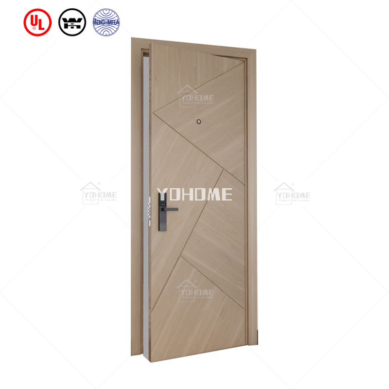 American Standard Walnut Wood Flush Interior Doors Acoustic Soundproof Fire Rated Hotel Door