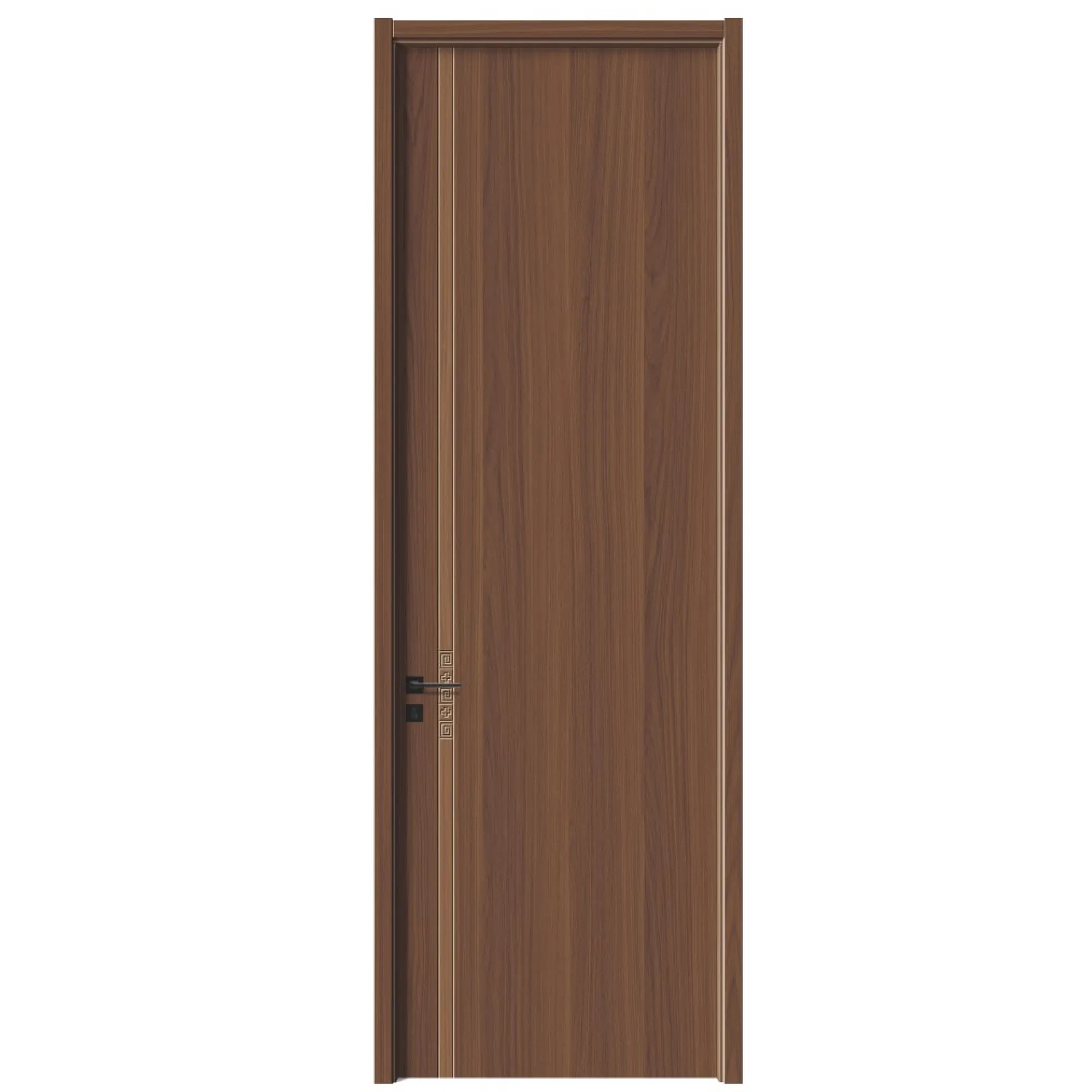 21. Fire Rated Acoustic Interior Wooden PVC Security WPC Door Certified for Hospital, School Hotel Safety Compliance