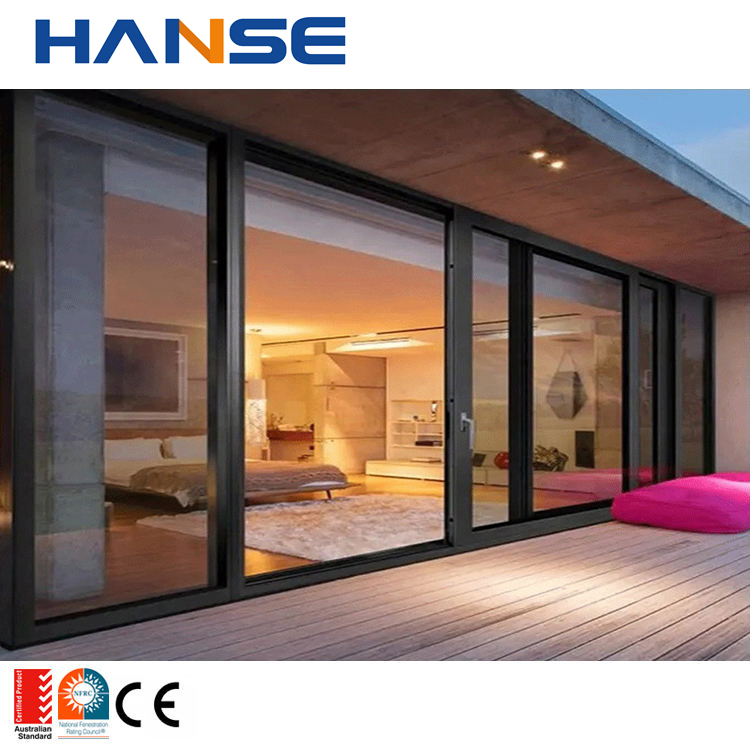 Hurricane Impact Resistant Safety Aluminum Used Sliding Glass Doors for Sale
