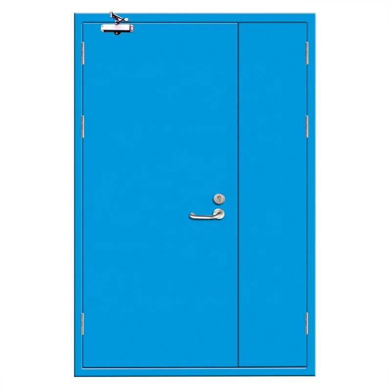 Flush Design Fireproof Steel Door School Classroom Fire Rated Smoke Control Doors with Ral Colors