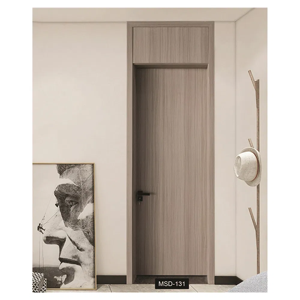 Cbmmart Wood Grain Aluminum Frame Invisible Concealed Design Hidden Interior Door
