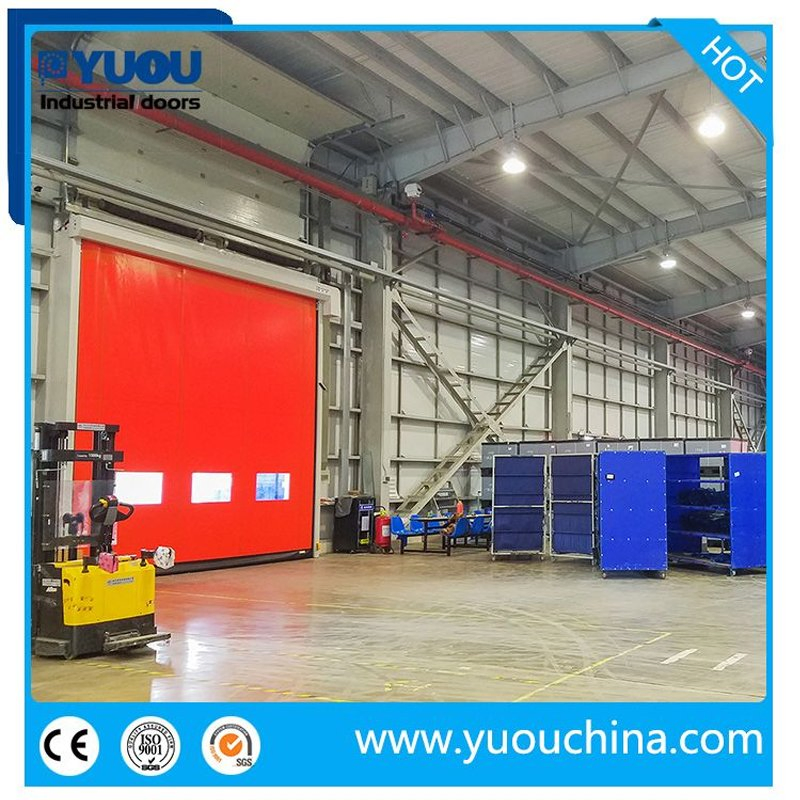 Clean Room Automatic PVC Fabric Interior GMP Zipper Type Airtight Self Recovery Reset Repairing High Speed Roll up Rapid Roller Shutter Fast Quick Acting Door