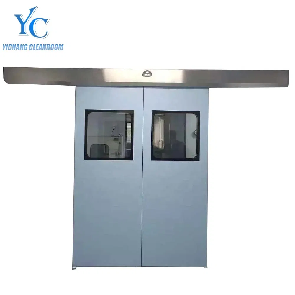 Premium Cleanroom Automatic Sliding Door with Secure Locking Mechanism