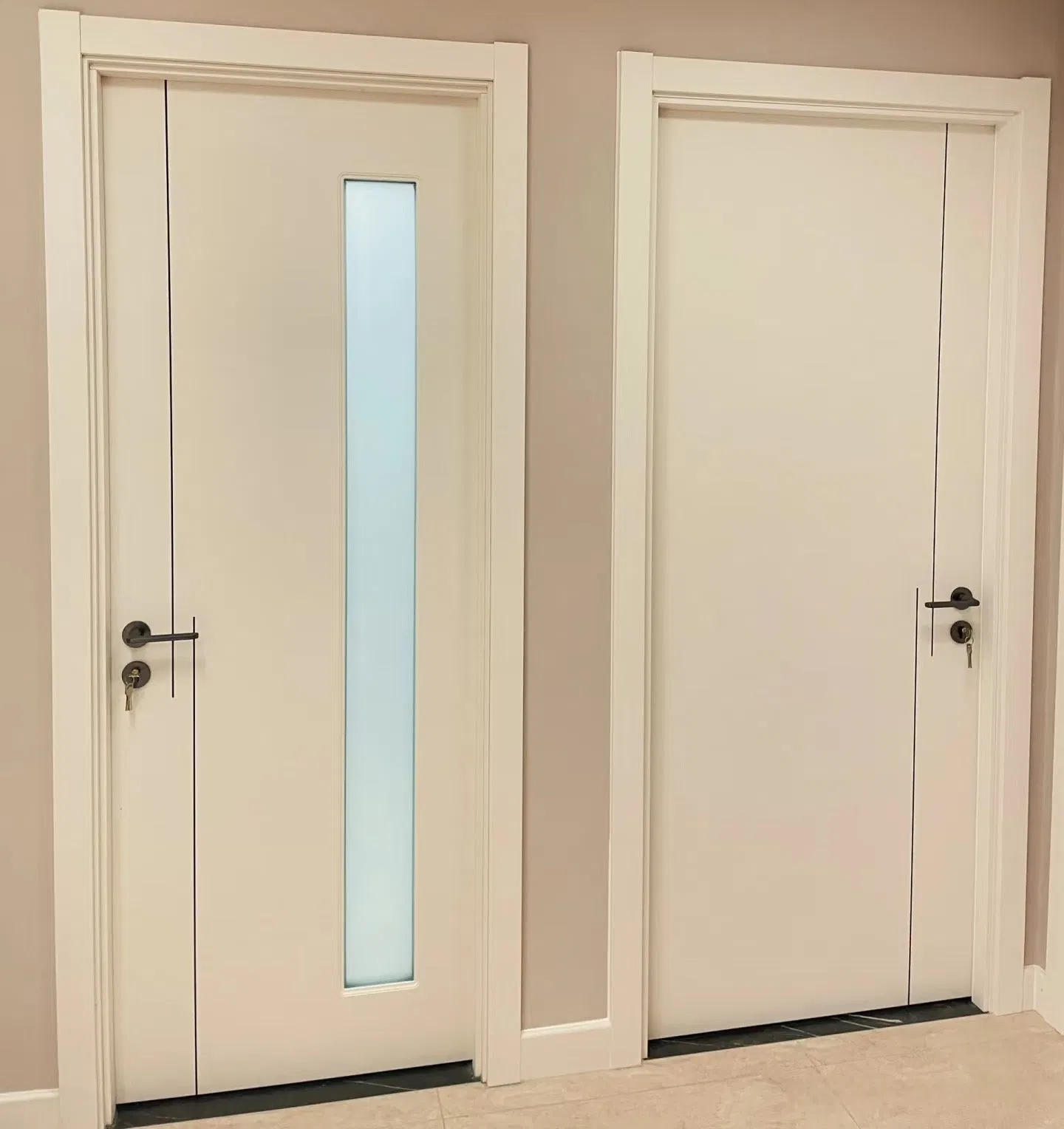 Modern Luxury Fire Rated Acoustic Security Wooden Door Flush or Shaker Style