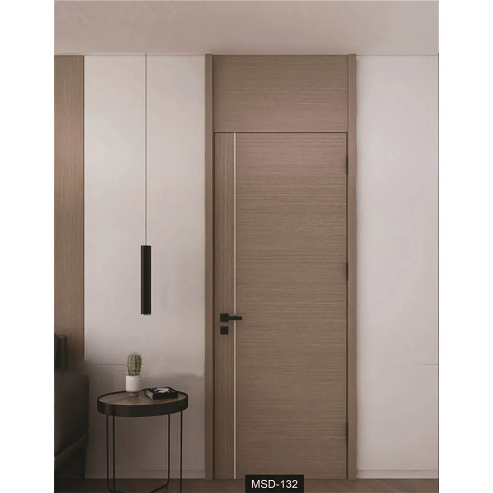 Cbmmart Wood Grain Aluminum Frame Invisible Concealed Design Hidden Interior Door